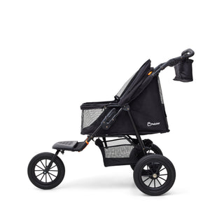 Palster Trek All Terrain Dog Stroller - Midnight Black - Free Rain Cover