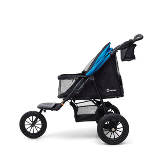 Palster Trek All Terrain Dog Stroller - Black & Harbour Blue - Free Rain Cover