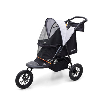 Palster Trek All Terrain Dog Stroller - Black & Mist Silver - Free Rain Cover