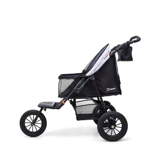 Palster Trek All Terrain Dog Stroller - Black & Mist Silver - Free Rain Cover
