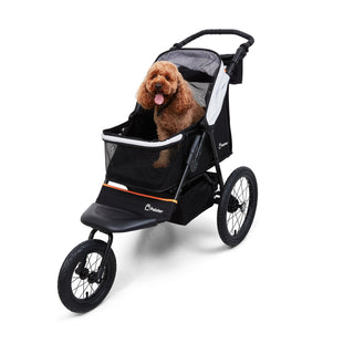 Palster Explorer All Terrain Dog Stroller - Black & Mist Silver