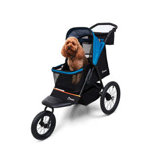 Palster Explorer All Terrain Dog Stroller - Black & Harbour Blue