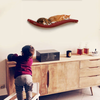 The CHILL DeLuxe Cat Shelf Perch by Cosy & Dozy Bundle - 2 Steps (Multiple Cushion Colours Available)