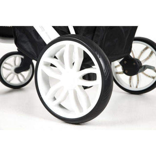 Piccolocane Tanto2 Luxury Dog Stroller, Detachable Pet Carrier & Free Rain Cover - Black